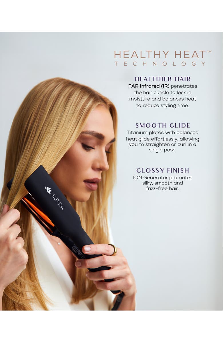 SUTRA IR2 Infrared Flat Iron - 1.5", Alternate, color, Dark Navy Blue/Black