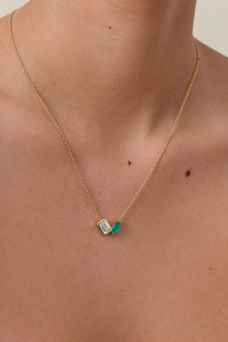 Toi Et Moi Strength Necklace, Alternate, color, Metallic Gold
