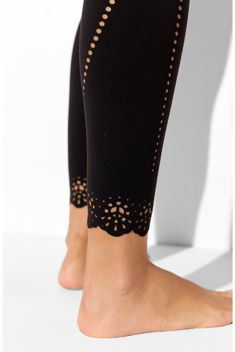 Petal Lotus 7/8 Leggings, Alternate, color, BLACK
