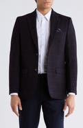 SOUL OF LONDON Windowpane Notch Lapel Blazer