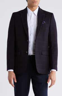 SOUL OF LONDON Windowpane Notch Lapel Blazer