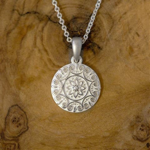 I Choose Joy mandala necklace