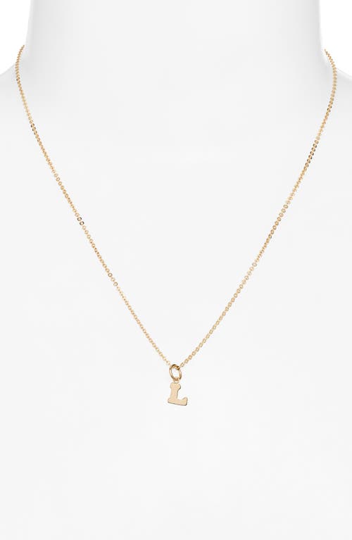 Nashelle Initial Pendant Necklace In Gold Fill - L