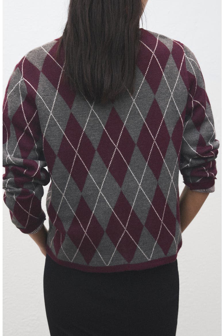 Argyle Crewneck Sweater, Alternate, color, MEDIUM HEATHER GREY