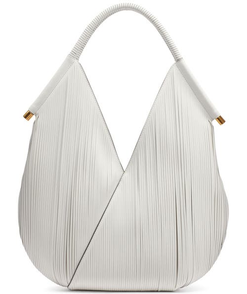 Donna Karan New York Baldwin Large Lasercut Shoulder Bag In Brilliant White