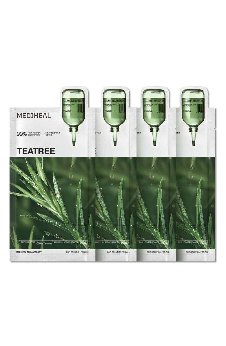 MEDIHEAL Teatree Essential Sheet Mask Set, Main, color, Dark Green