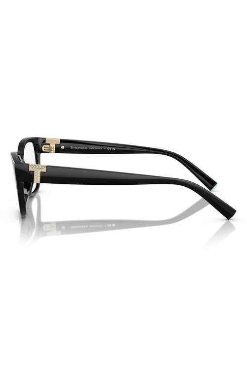 Tiffany & Co . 54mm Pillow Optical Glasses In Shiny Black