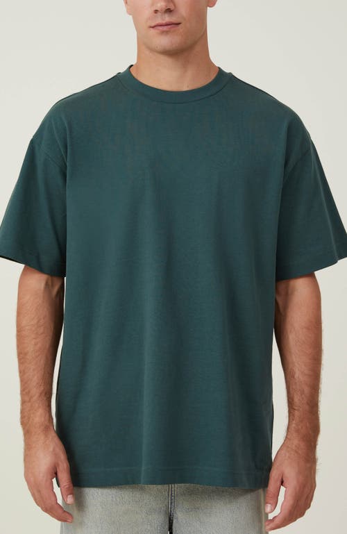 Cotton On Men's Box Fit Plain T-shirt In Pine Needle Green