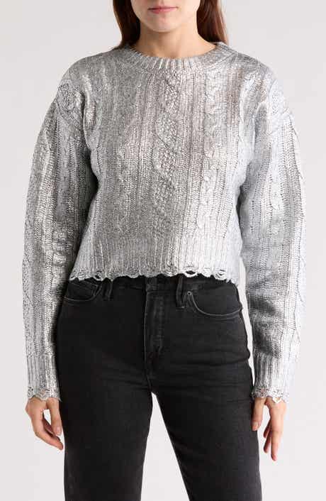 Vigoss Metallic Cable Stitch Sweater
