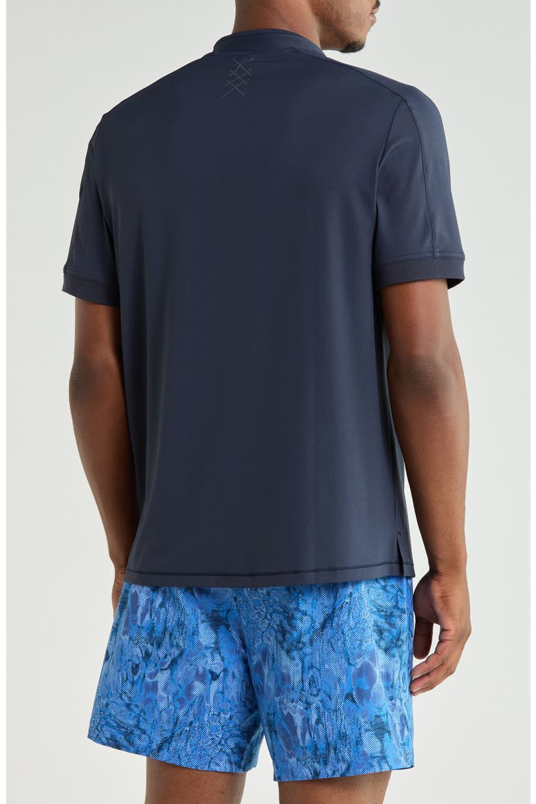 Momentum Tech Bomber Collar Polo, Alternate, color, TRUE NAVY