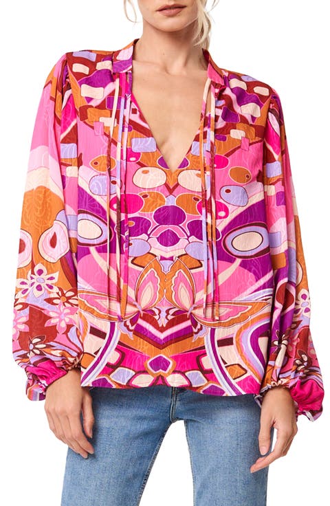 Tess Print Puff Sleeve Blouse