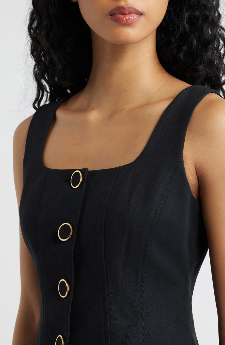 MOON RIVER Sleeveless Two-Piece Dress, Alternate, color, Black/ Ivory