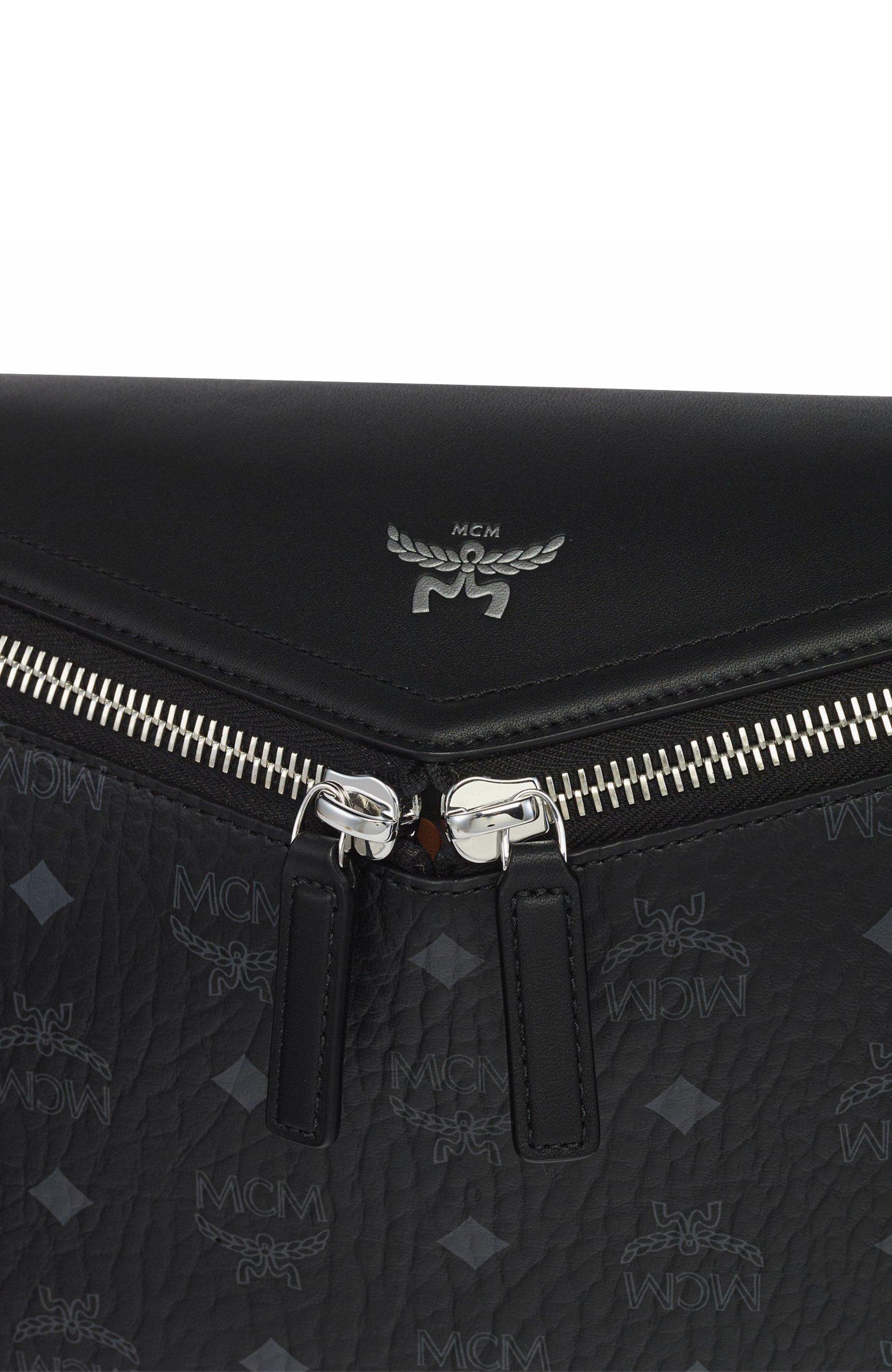 MCM Medium Diamant 3D Crossbody in Visetos Leather Mix, Alternate, color, Bk