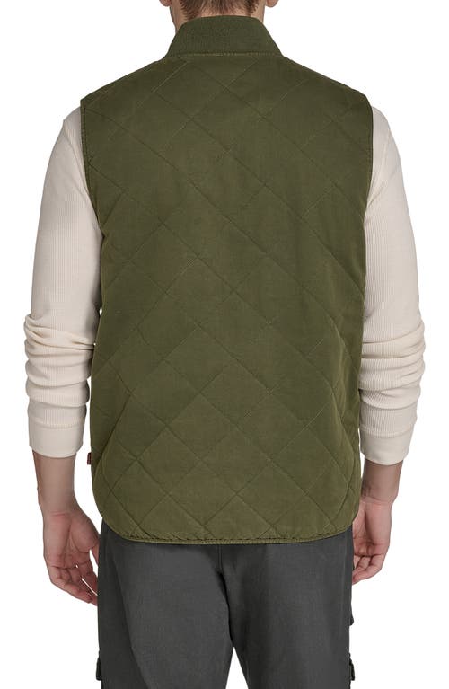 Levi's Diamond Quilted Workwear Vest In Green