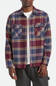 Brixton Bowery Plaid Flannel Button-Up Shirt