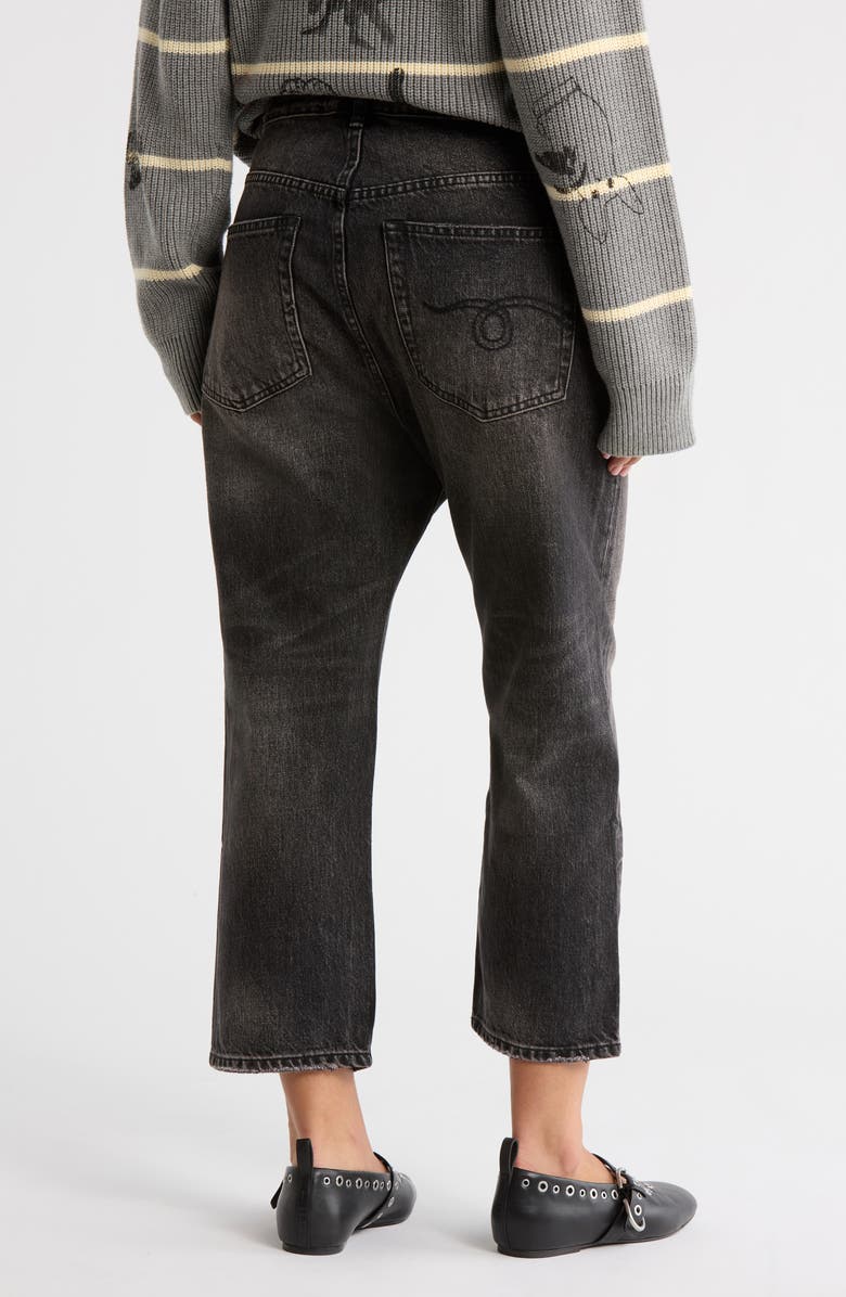 R13 Tailored Drop Straight Leg Jeans, Alternate, color, Arvin Black