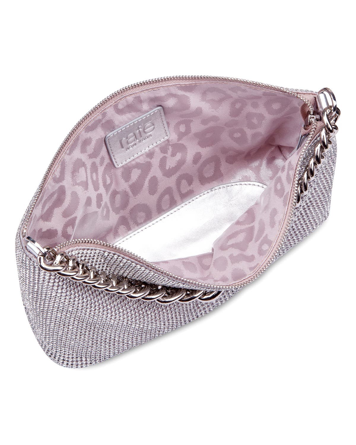 Rafe New York Eliza Diamante Shoulder Bag, Alternate, color, Silver
