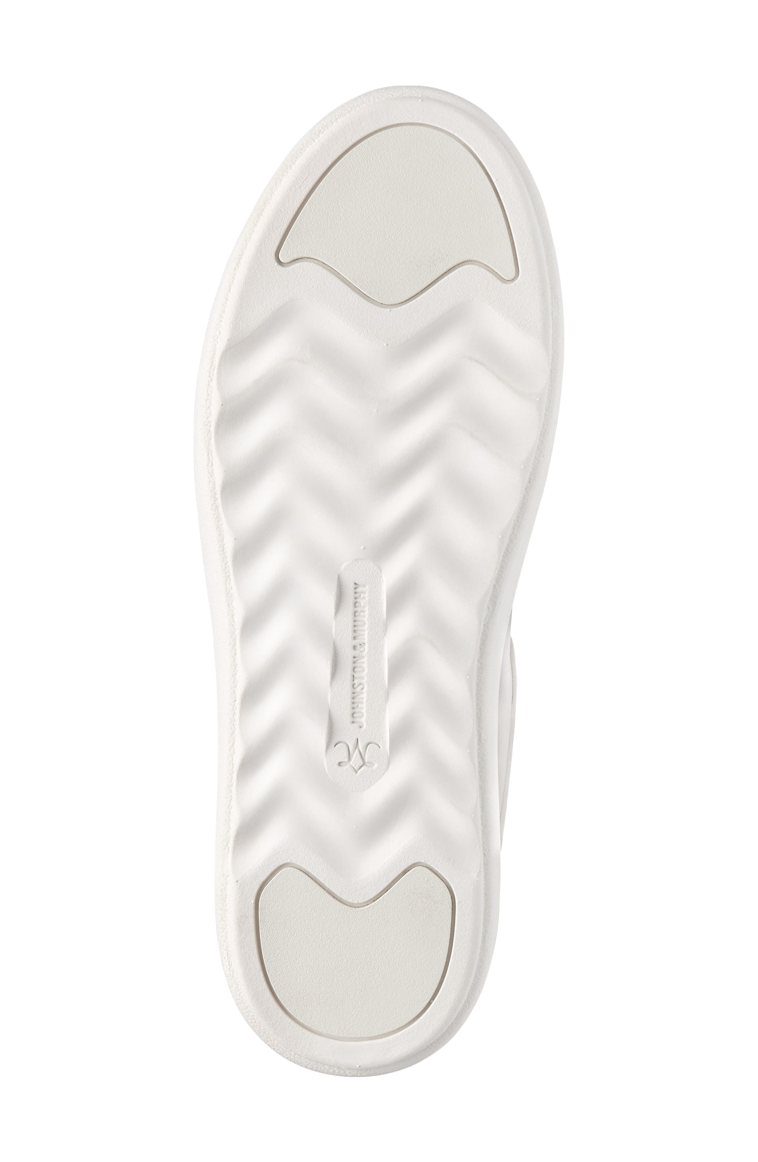 Johnston & Murphy Cammie Platform Sneaker Mule, Alternate, color, White Nappa Leather