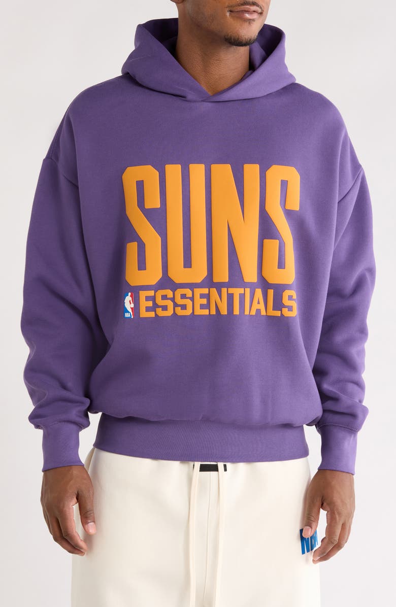 Fear of God Essentials x NBA Suns Sports Fit Hoodie, Main, color, Purple Reign