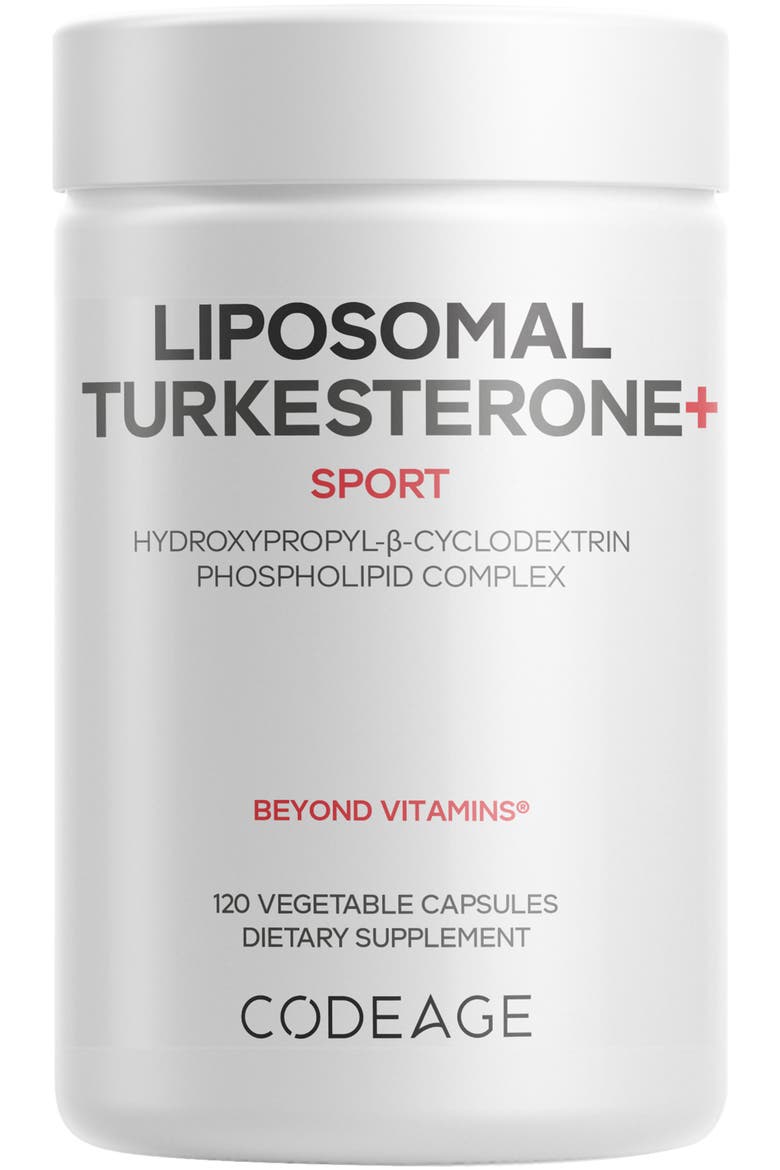 Liposomal Turkesterone 500 mg Supplement, Main, color, White
