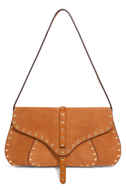 Armour Leather Baguette Shoulder Bag