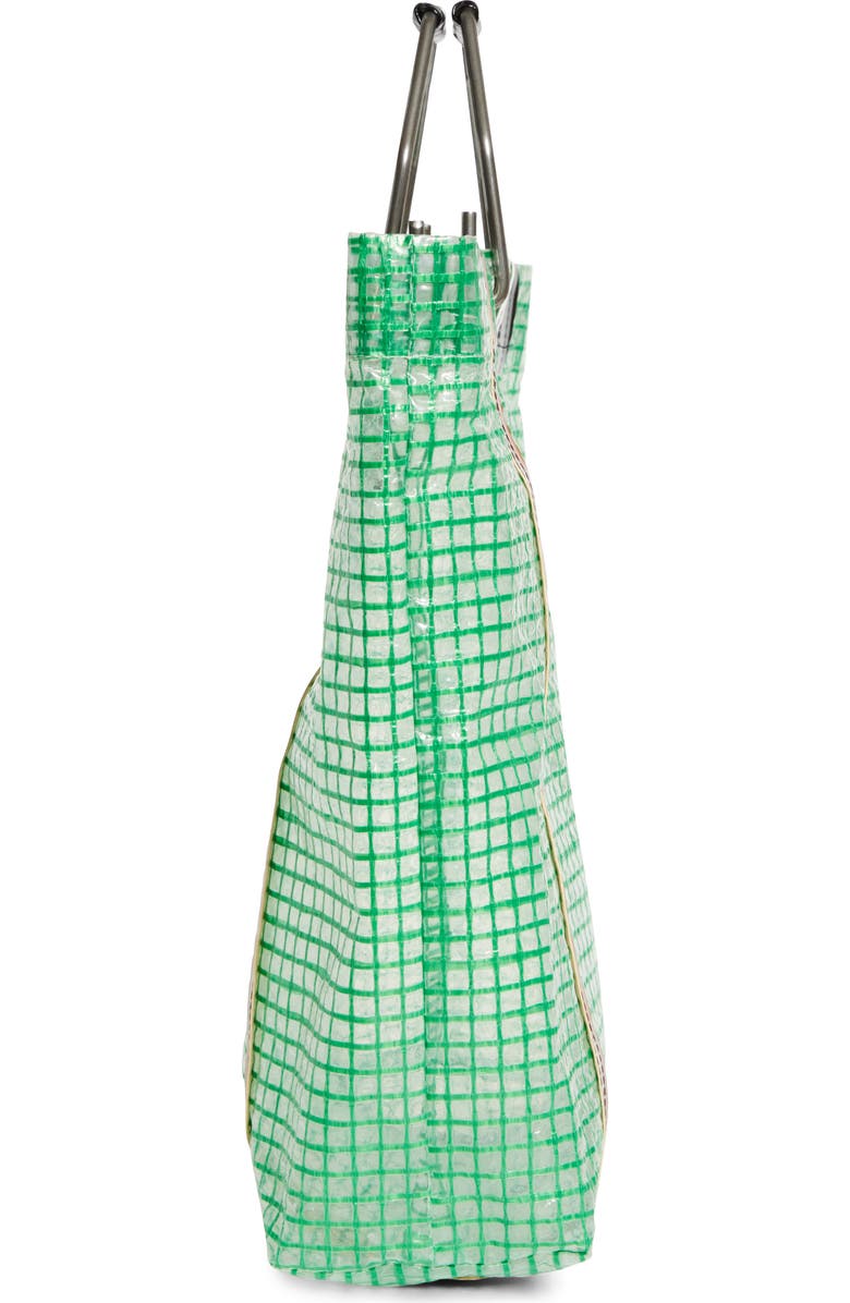 PLAN C Clear Shopper Tote, Alternate, color, Green/ Baked White Black