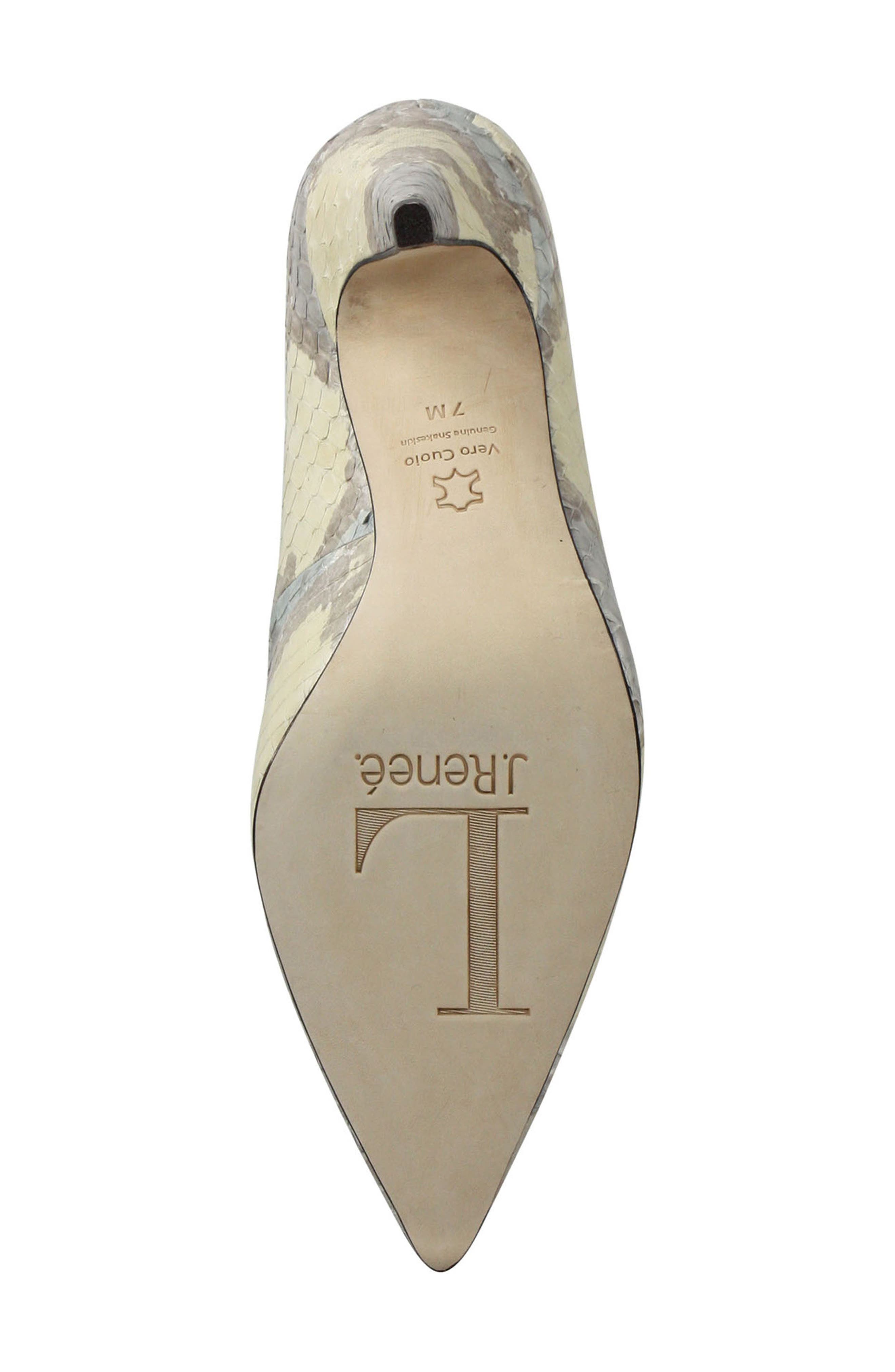 Cobra Pointed Toe Pump, Alternate, color, CREAM/ SEAFOAM SNAKE PRINT