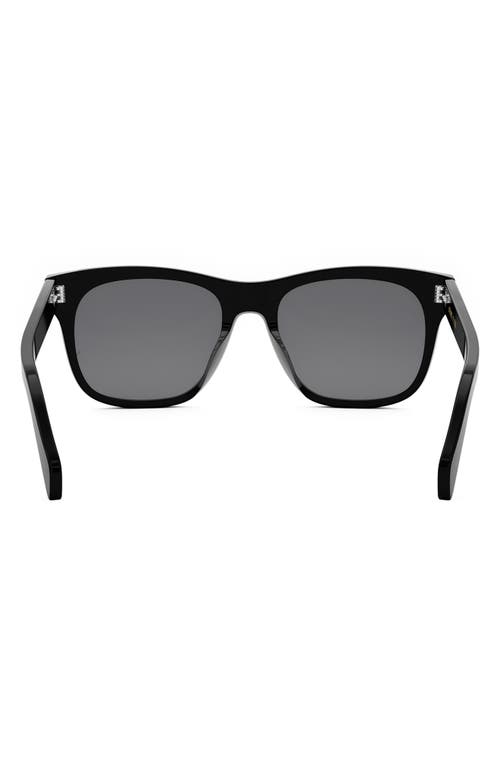 Celine Triomphe 54mm Square Sunglasses In Black