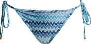 Ramy Brook Moriah Metallic Chevron Bikini Bottoms
