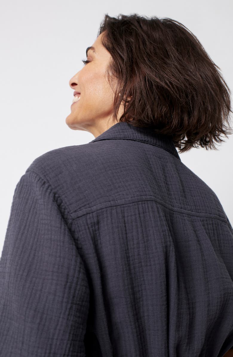 Faherty Nolita Dream Organic Cotton Gauze Shirtdress, Alternate, color, 