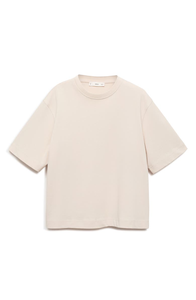 MANGO Oversize Cotton T-Shirt, Alternate, color, Light/ Pastel Grey