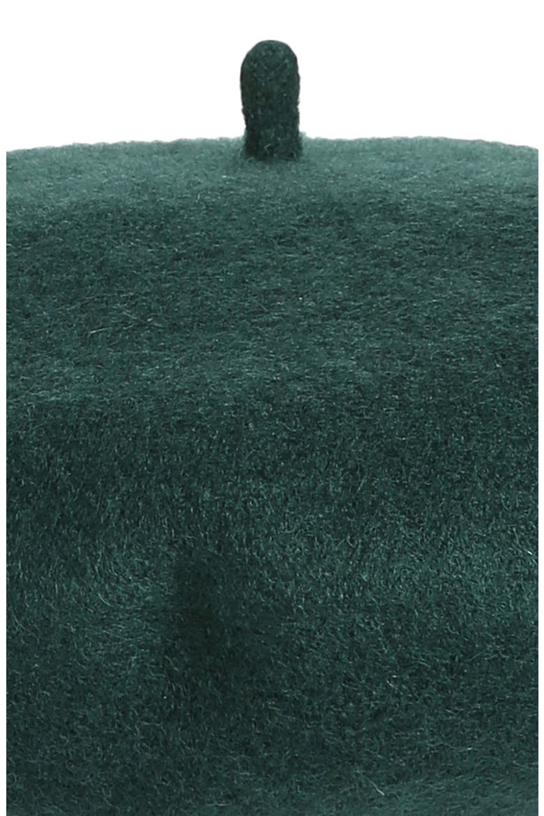 Wool Felt Beret, Alternate, color, EMERALD