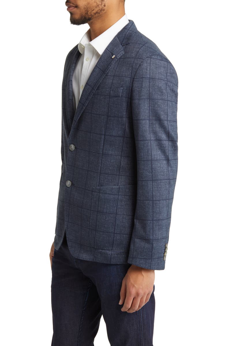 BOSS Hanry Slim Fit Windowpane Plaid Sport Coat, Alternate, color, 