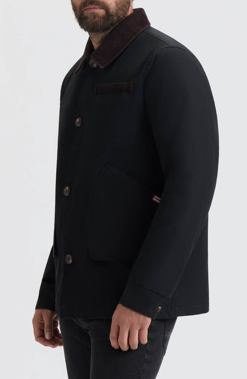 Hunter Water Repellent Canvas Barn Jacket In Black