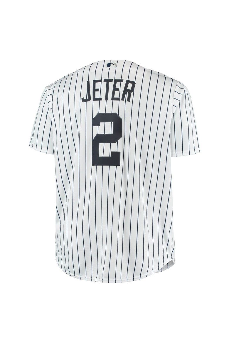 Men's Derek Jeter White New York Yankees Big & Tall Replica Player Jersey, Alternate, color, White