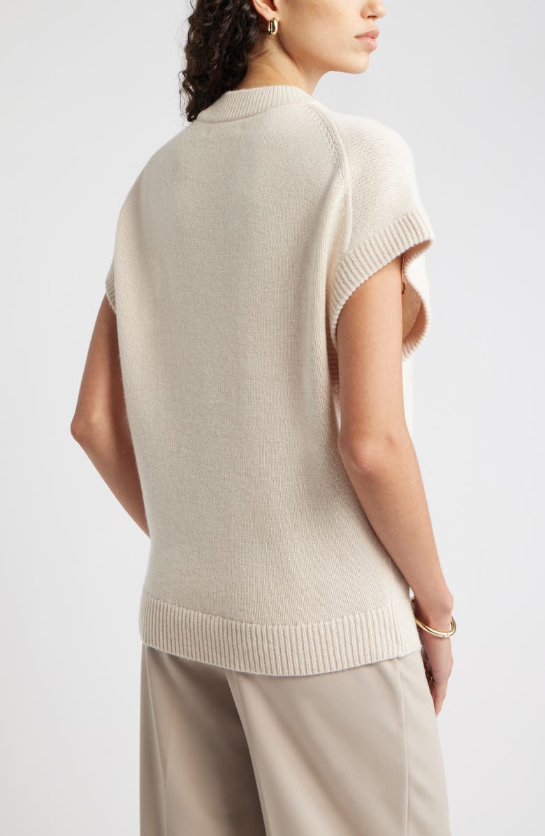 Nordstrom Cap Sleeve Wool & Cashmere Sweater, Alternate, color, Beige Beach