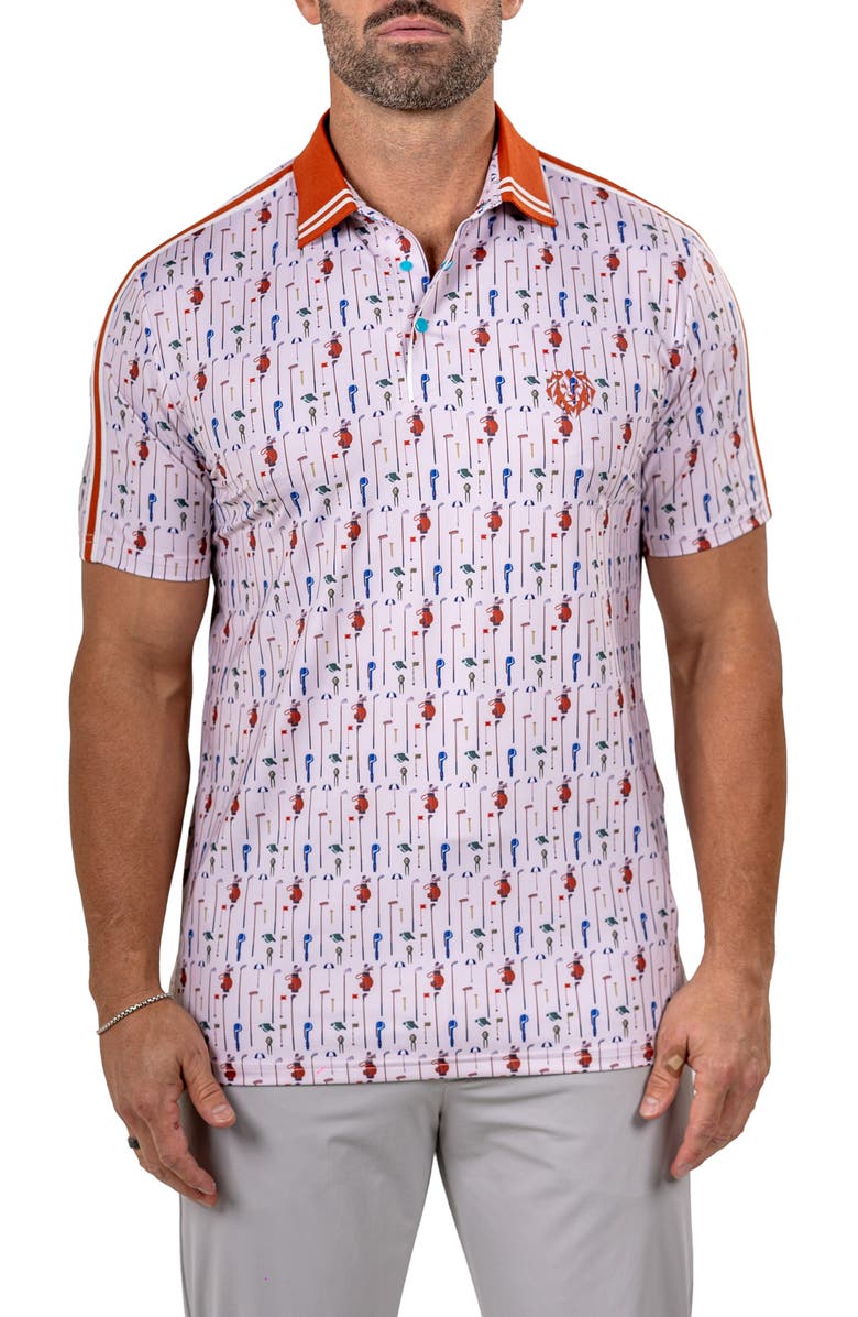 Maceoo Martyr0012 Print Golf Polo, Main, color, 
