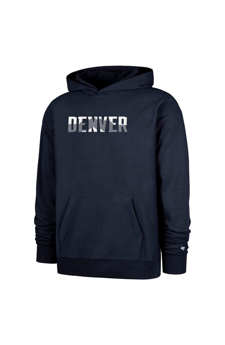 '47 Men's '47  Navy Denver Nuggets 2024/25 City Edition Double Crossover Foundation Pullover Hoodie, Alternate, color, 