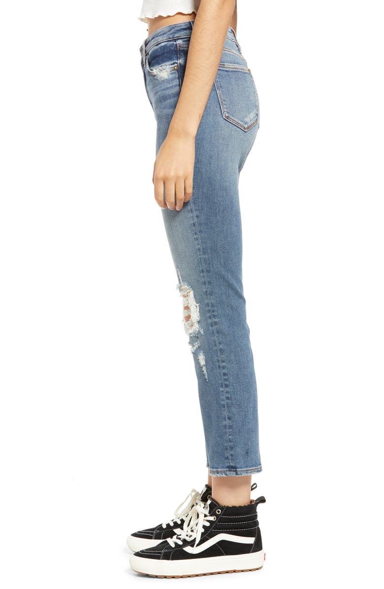 Vigoss Destructed Straight Leg Ankle Jeans, Alternate, color,