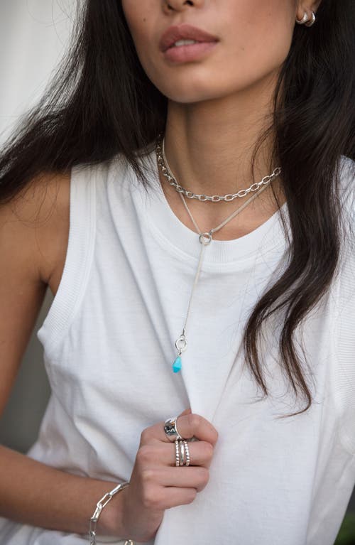 Monica Vinader Nura Reef Stacking Ring In Silver