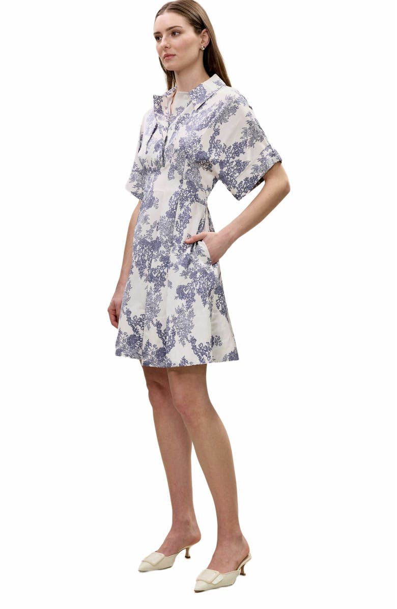 Rebecca Taylor Lena Shine Dress, Alternate, color, Ivory Toile Combo