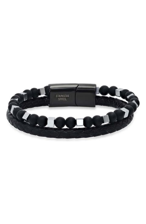 Men's Braided Leather Bracelet