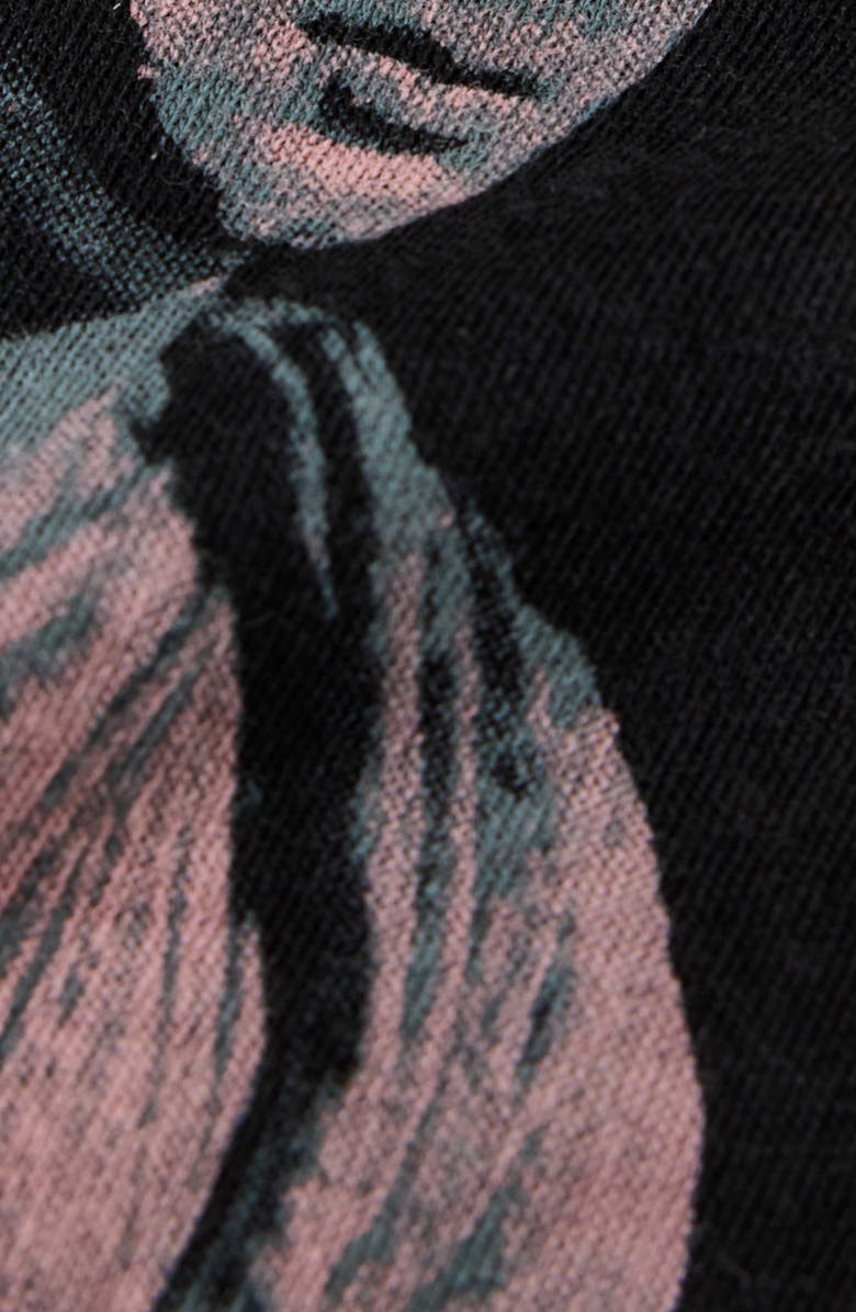 John Varvatos Sculpture Raw Edge Cotton Graphic T-Shirt, Alternate, color, Black