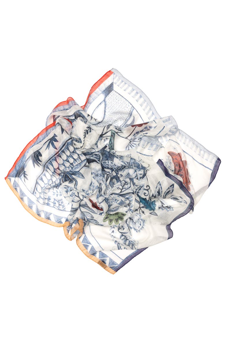 Elizabetta Vita - Linen Blend Scarf Shawl, Alternate, color, Blue