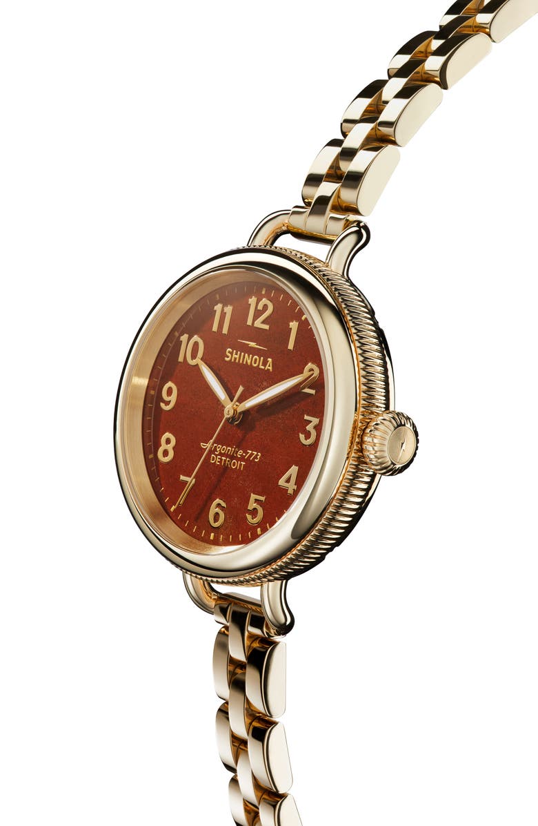Shinola The Birdy Bracelet Watch, 34mm, Alternate, color, 