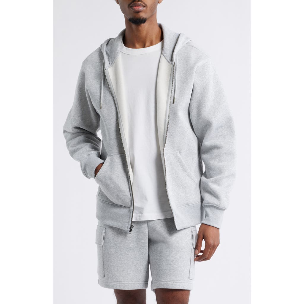Bp. Front Zip Hoodie In Grey Soft Heather