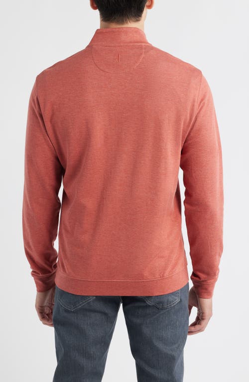 Johnnie-o Sully Quarter Zip Pullover In Orange