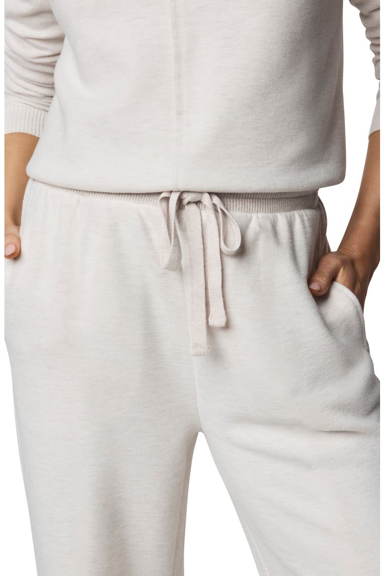 Winslow Tie Waist Wide Leg Sweatpants, Alternate, color, PALE OAK HEATHER