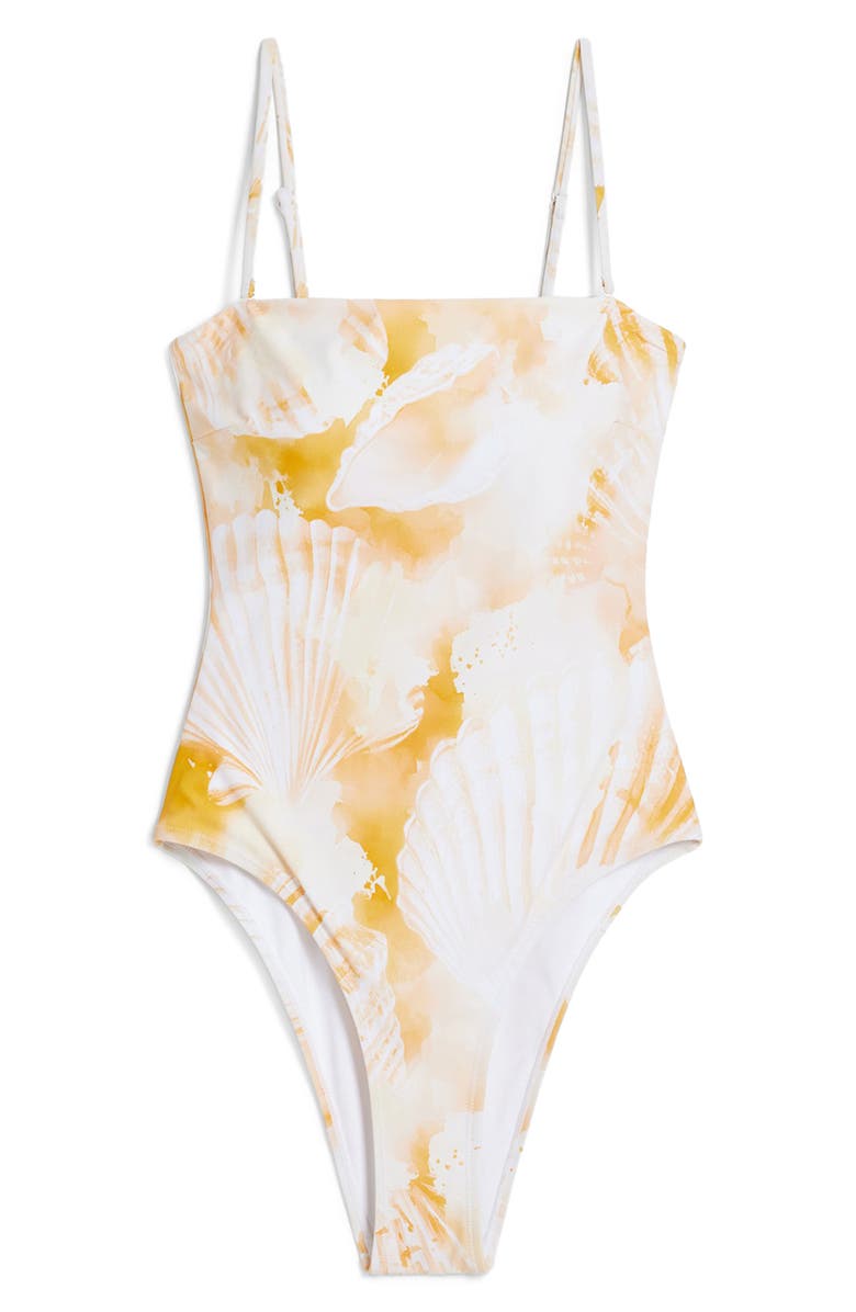 Desigual Tie Dye One-Piece Swimsuit, Alternate, color, White