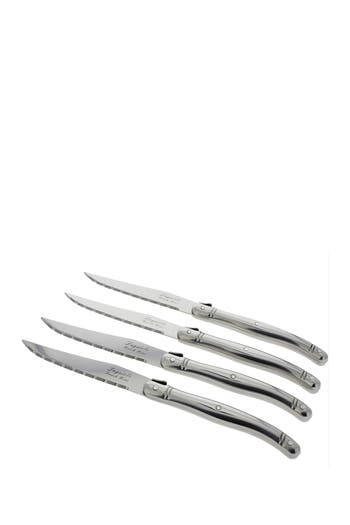 French Home Laguiole Stainless Steel Steak Knives In Silver